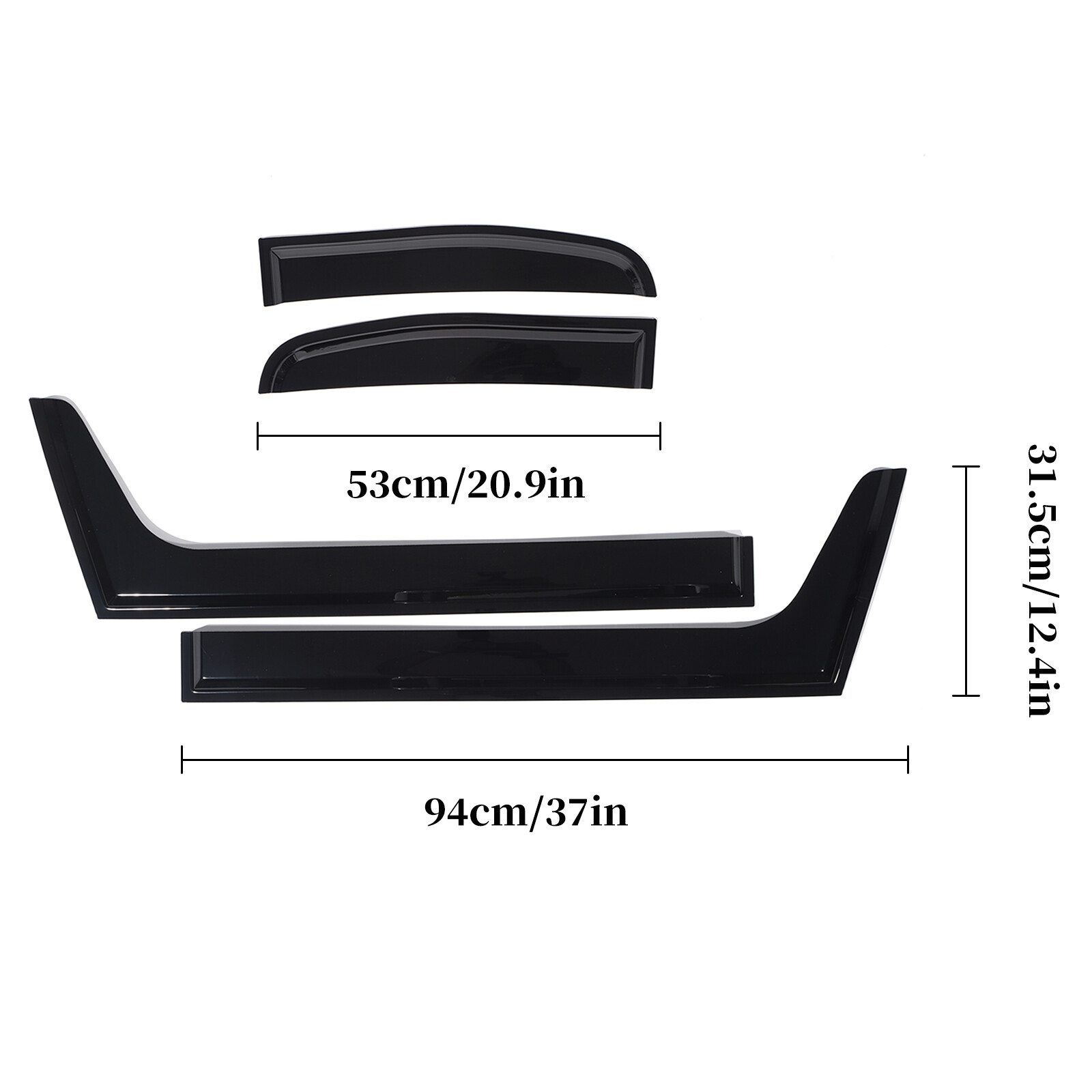 4PCS Window Visors Sun Rain Deflectors Guard Fit For Toyota FJ Cruiser 2007-2014
