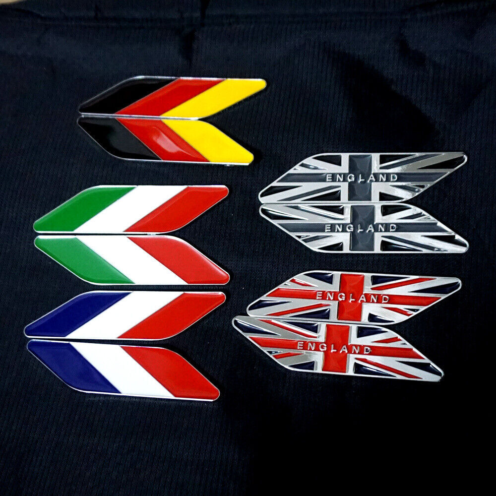 Pair USA Flag Plastic Badge Decal Sticker Emblem Engine 3D America United States