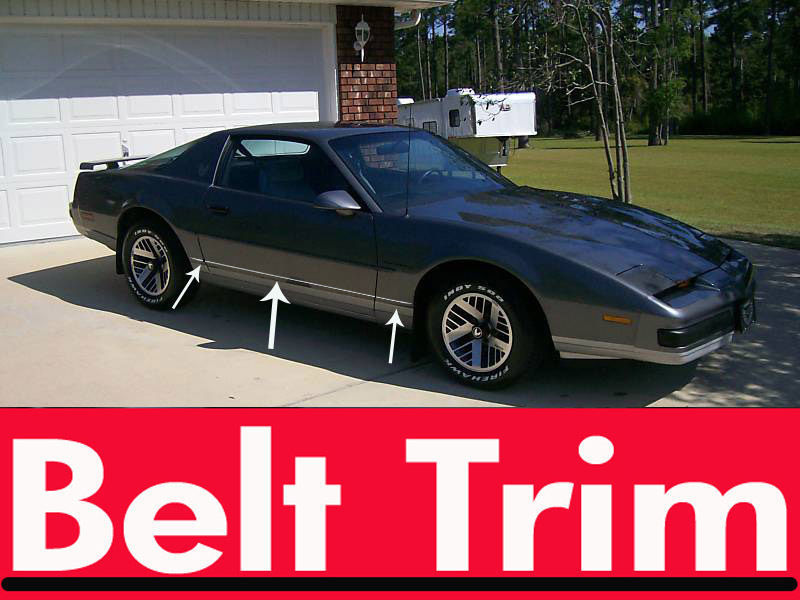 For Pontiac FIREBIRD CHROME SIDE BELT TRIM DOOR MOLDING 1982-1992