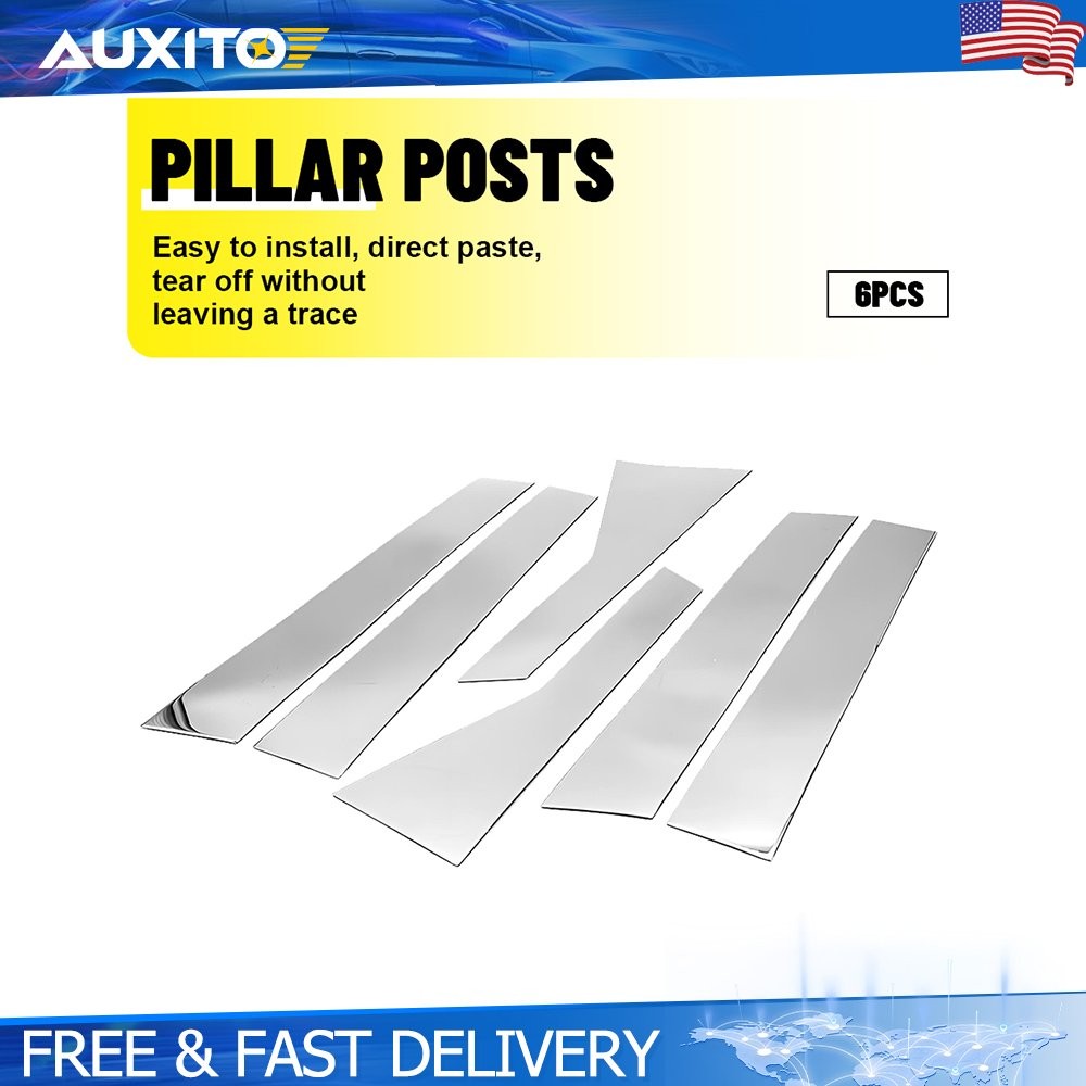 For Honda Accord Sedan 2018-2022 6pc Chrome Door Window Pillar Post Trim Cover