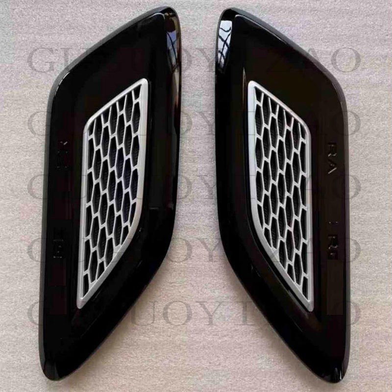 2x For Range Rover Sport 2014-2022 Front Hood Vent Trims Cover Black silvery