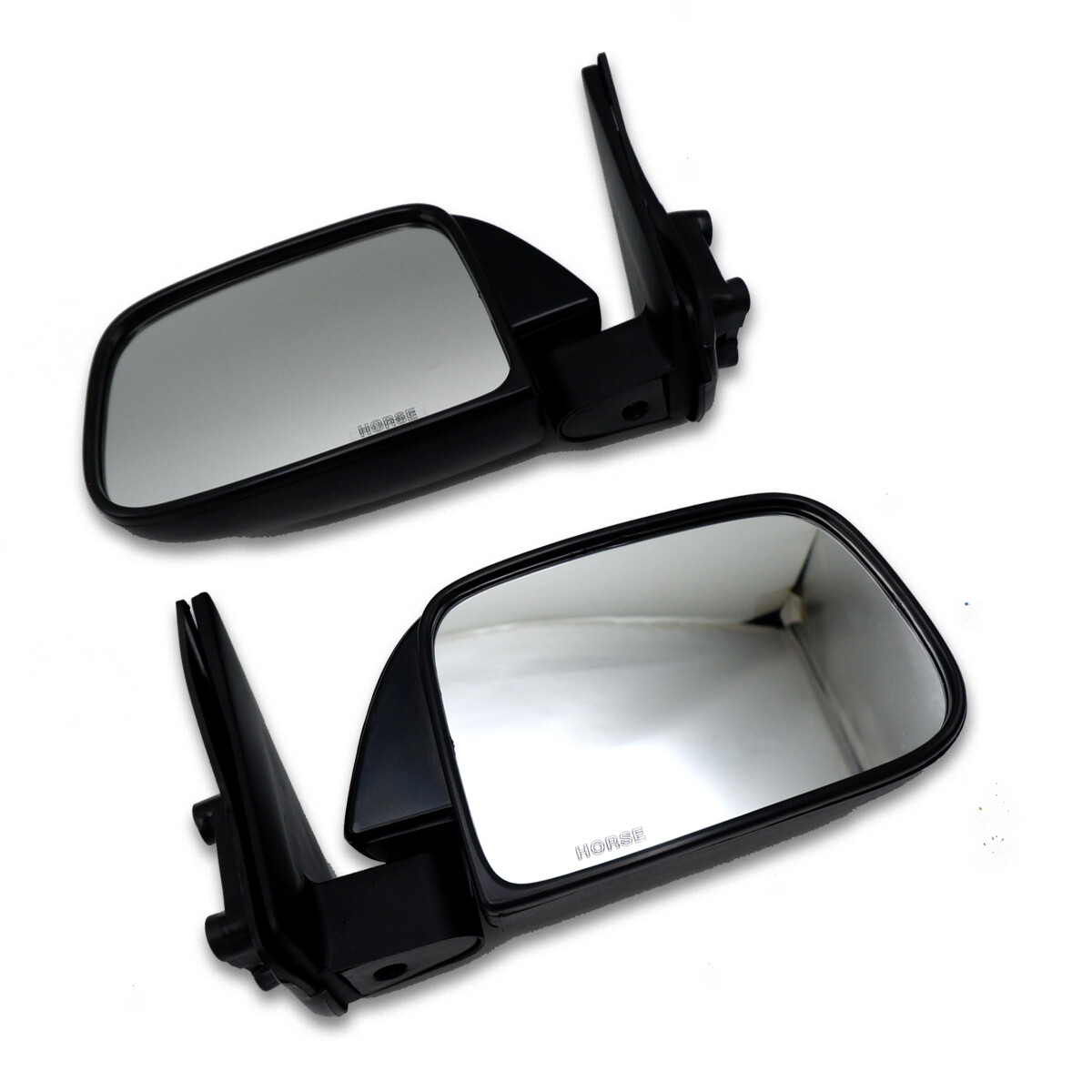 Pair Exterior View Side Door Mirror Black For Toyota Hilux Mighty-X 1988 1997