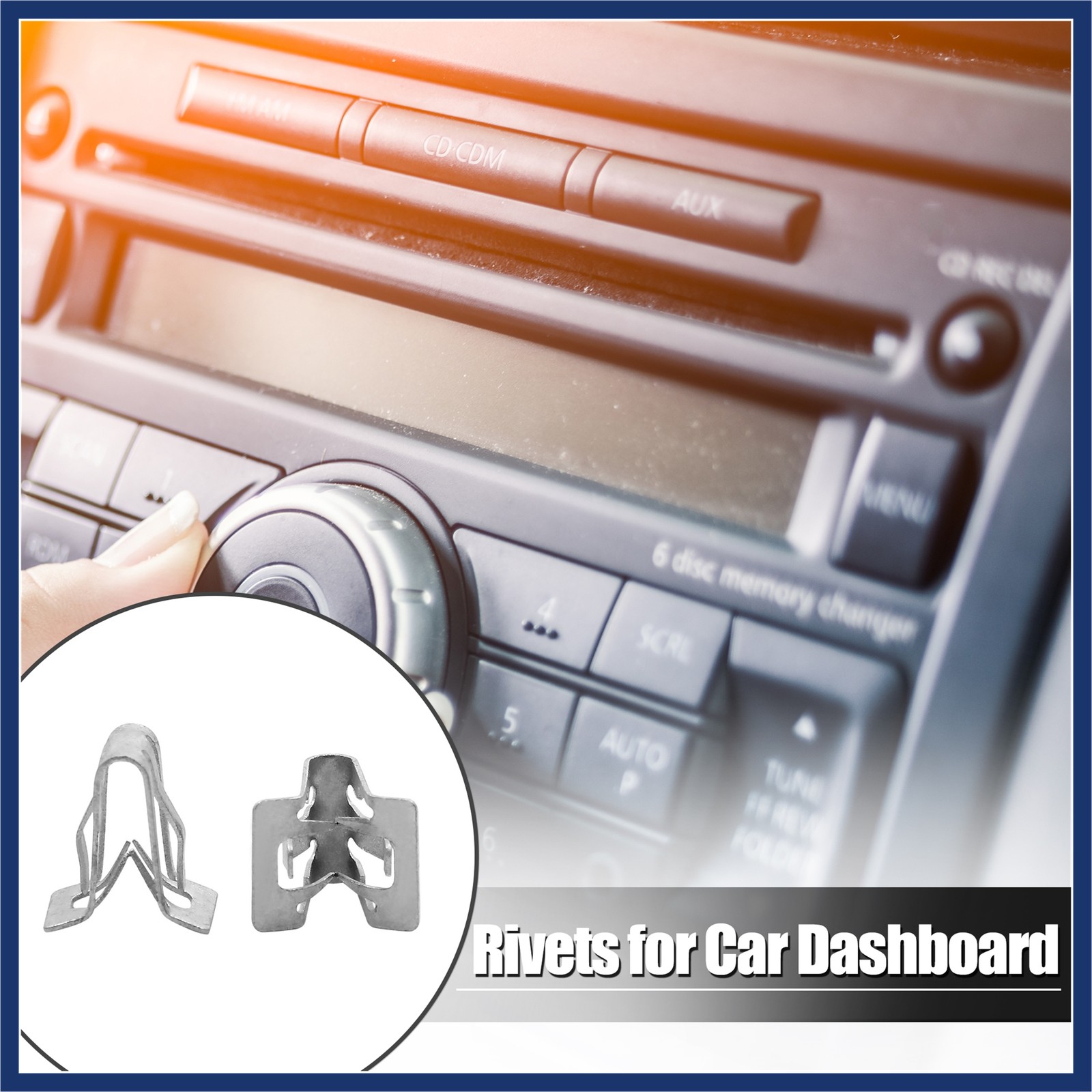 25 pcs Silver Tone Metal Fastener Retainer Dash Dashboard Trim Clip for Auto Car