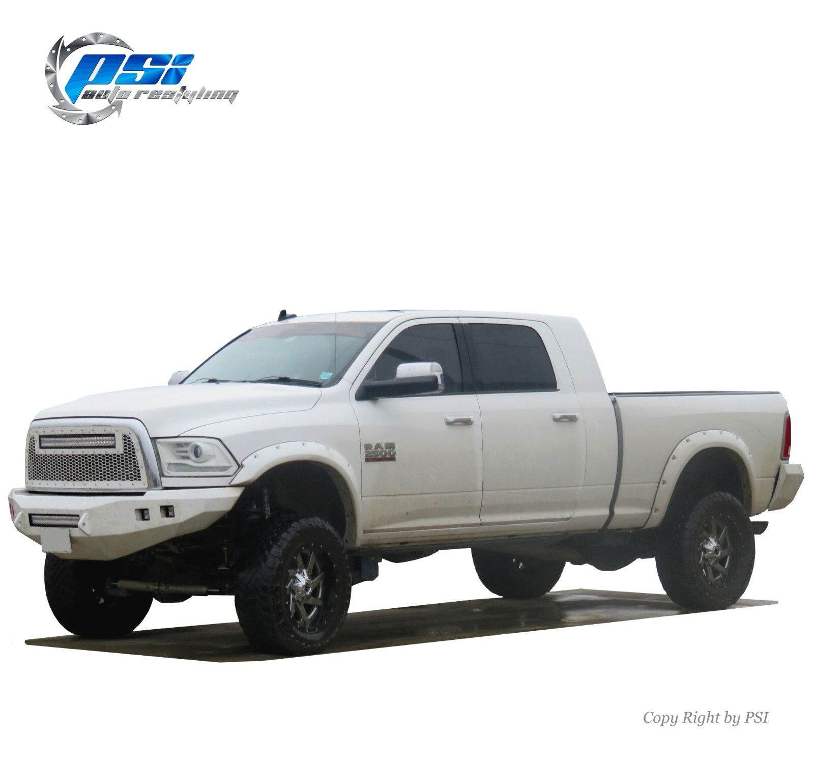 Pocket Bolt Style Fender Flares Paintable Fits Dodge Ram 2500 3500 2010-2018