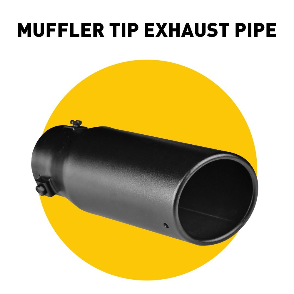 2.5″ Car Clamp-on Exhaust Tip Exhaust Pipe Tail Muffler Stainless Bend Bevel EOM
