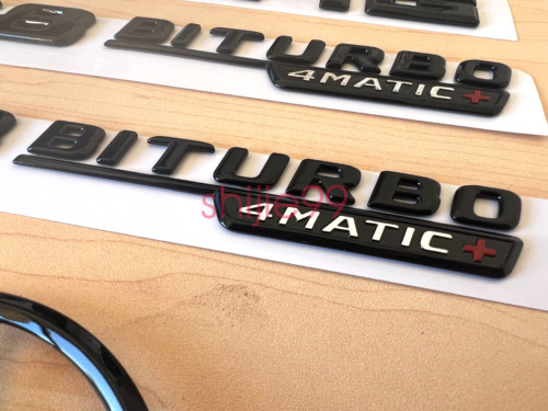 Gloss Black GLE63S AMG V8 BITURBO 4MATIC+ Star Trunk Emblem Badge V167 2019-2023