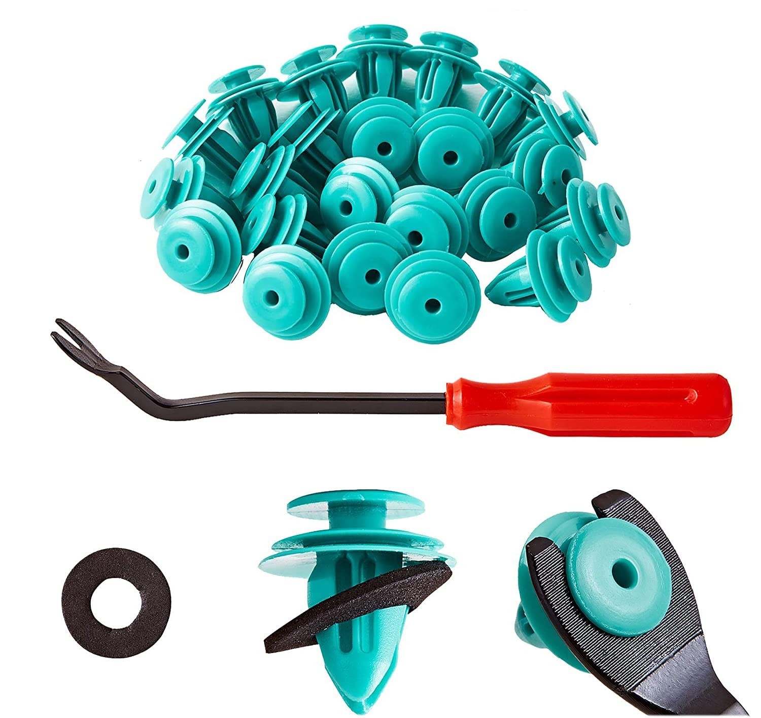 100Pcs Trim Door Panel Retainer Clips, Car Push Fastener Clips, Door Trim Cli…