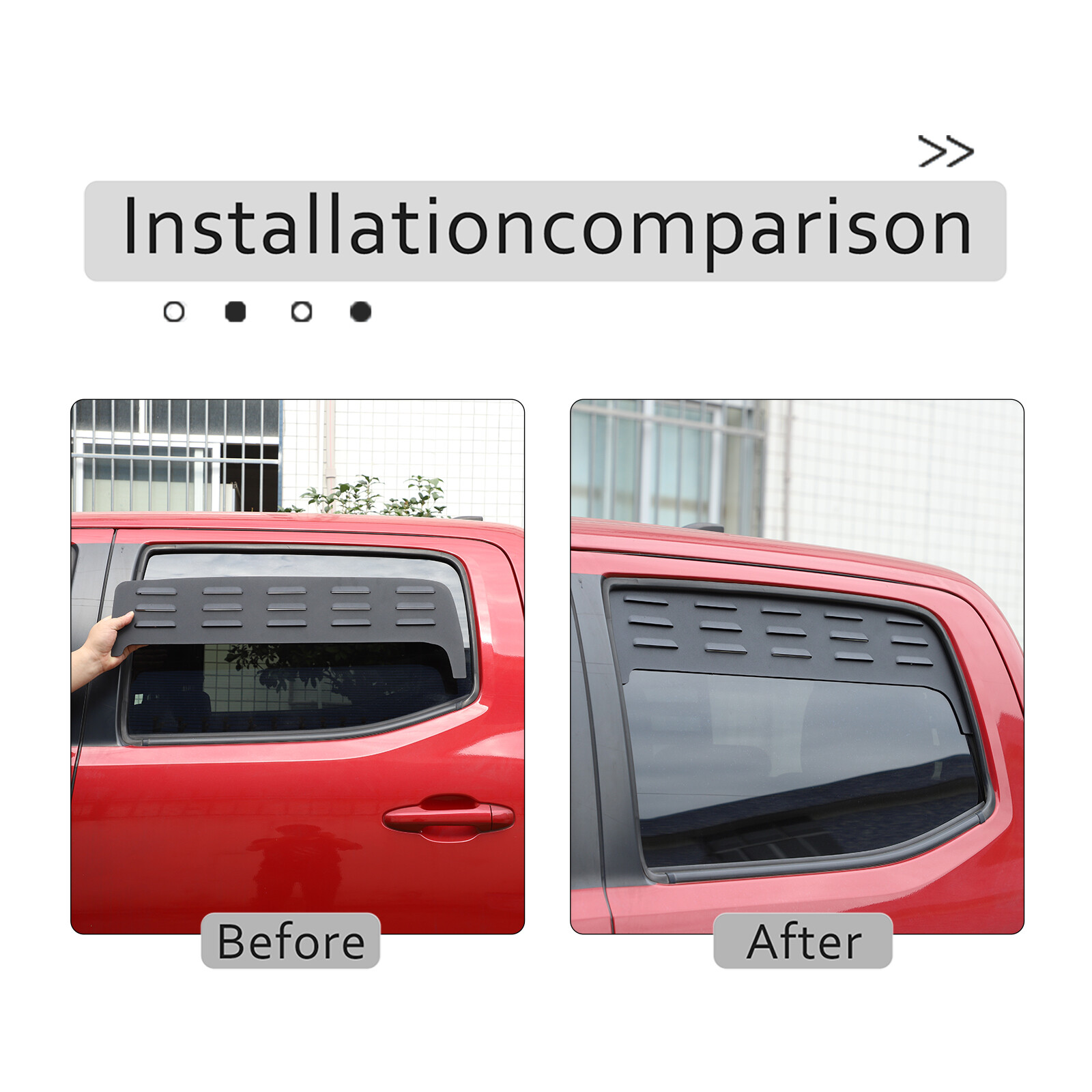Black Aluminium Alloy Door Window Air Vents Screens For Toyota Tacoma 16-23 US