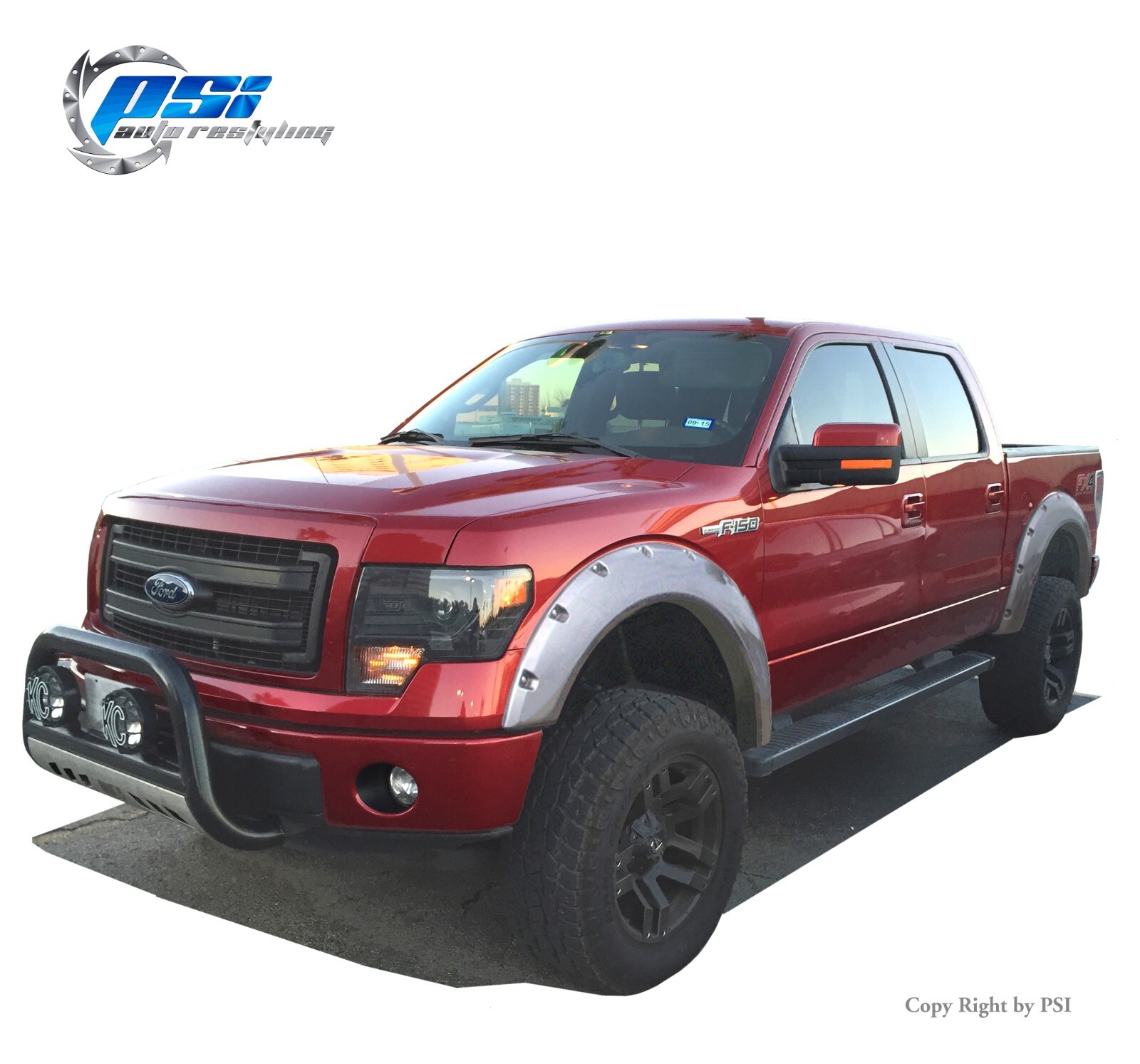 Cut Round Bolt Fender Flares Fits Ford F-150 2009-2014 Excludes Raptor Paintable