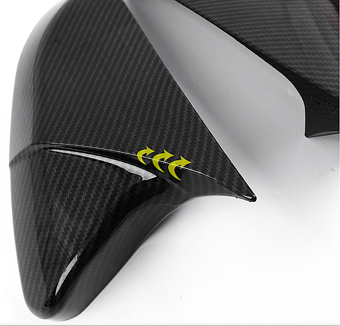 Carbon Fiber Style Rear View Mirror Cover For Honda Civic 10th Gen 2016-2021