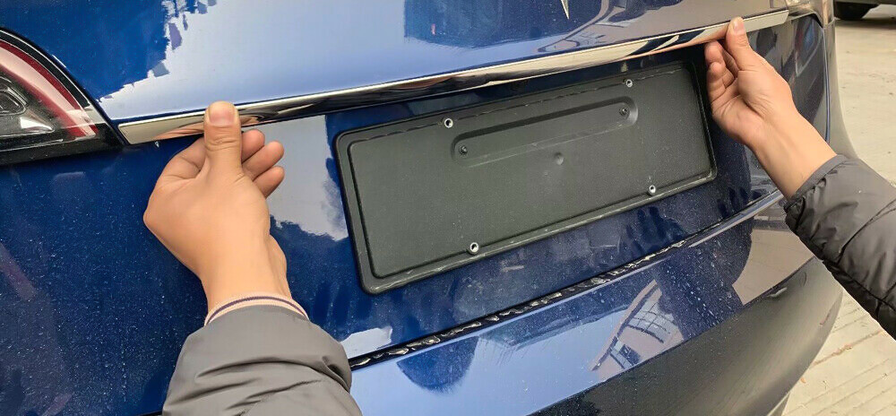 Stainless Rear Trunk Lid Moulding Cover Trim Guard for Tesla Model 3 2017-2023