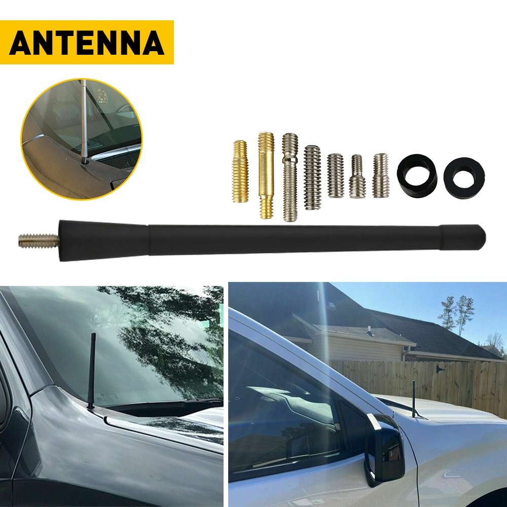 For Chevy Silverado GMC Sierra 7″ Short Car Signal Antenna Radio AM FM Black