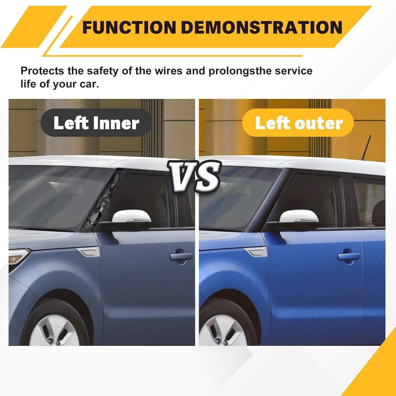 Vehicle-Specific Windshield Trim Pillar Set for 2014-2019 Kia Soul – 2 Pieces