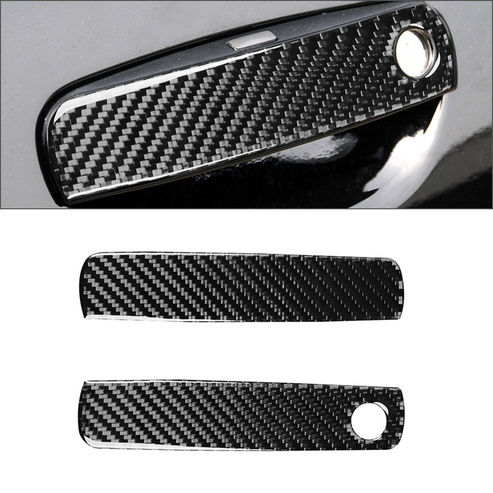Carbon Fiber Exterior Door Handle Cover Trim For Dodge Challenger 2012-2024 23