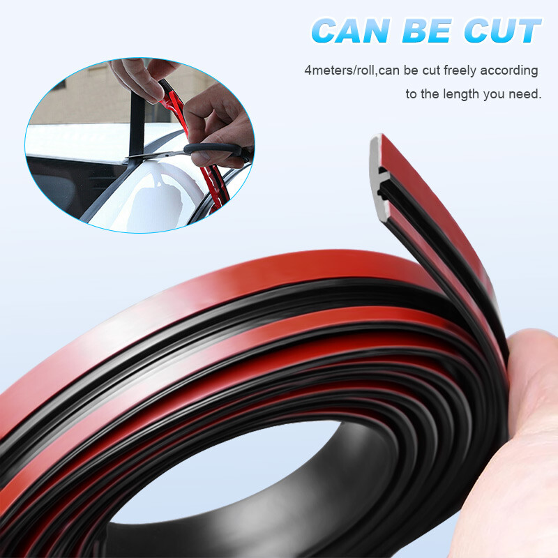 4M Rubber Seal Strip Car Windshield Trim Edge Molding Protector Weather Guard