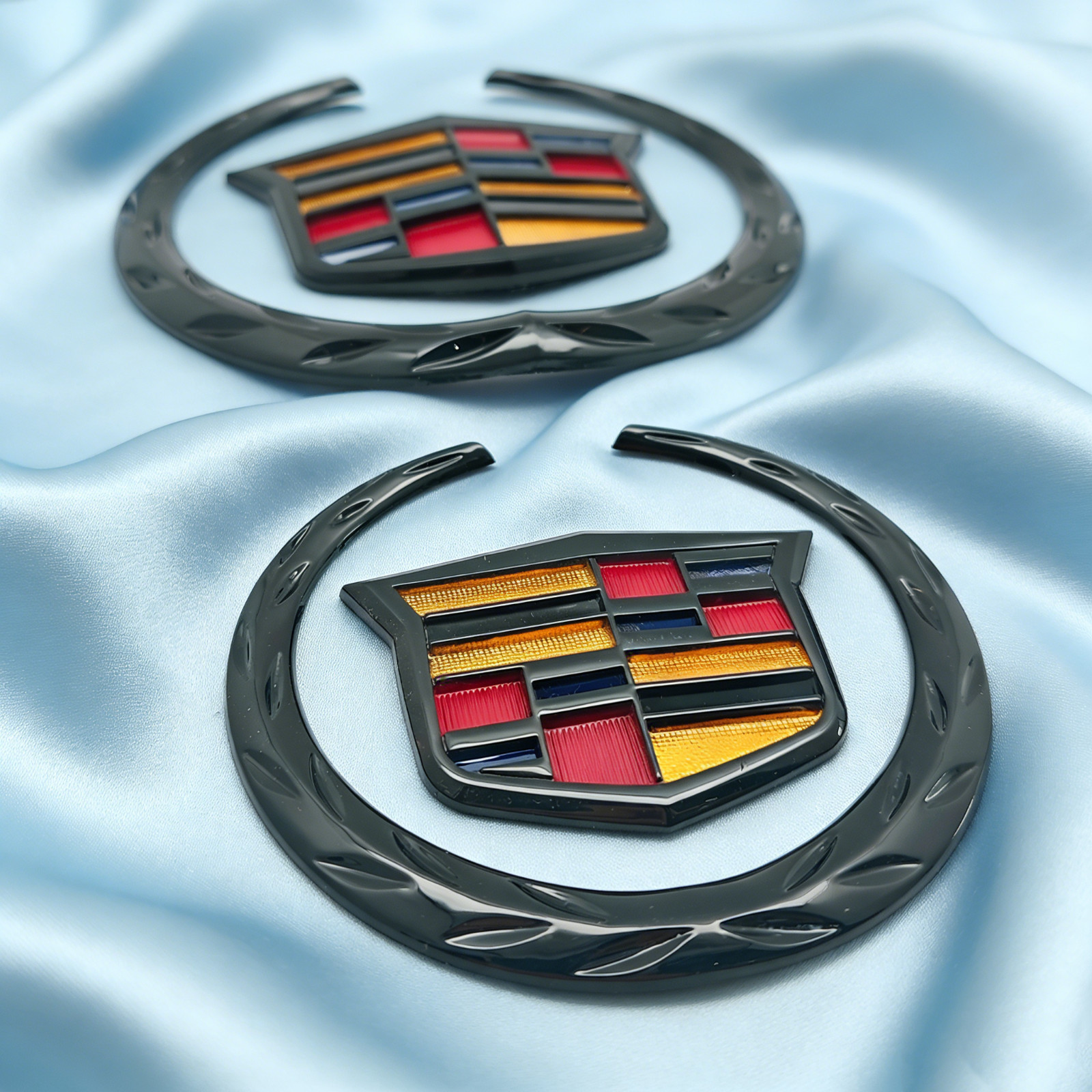 Front Grille & Rear Trunk Lid Emblem Badge For Escalade CTS SRX CT6 Accessories