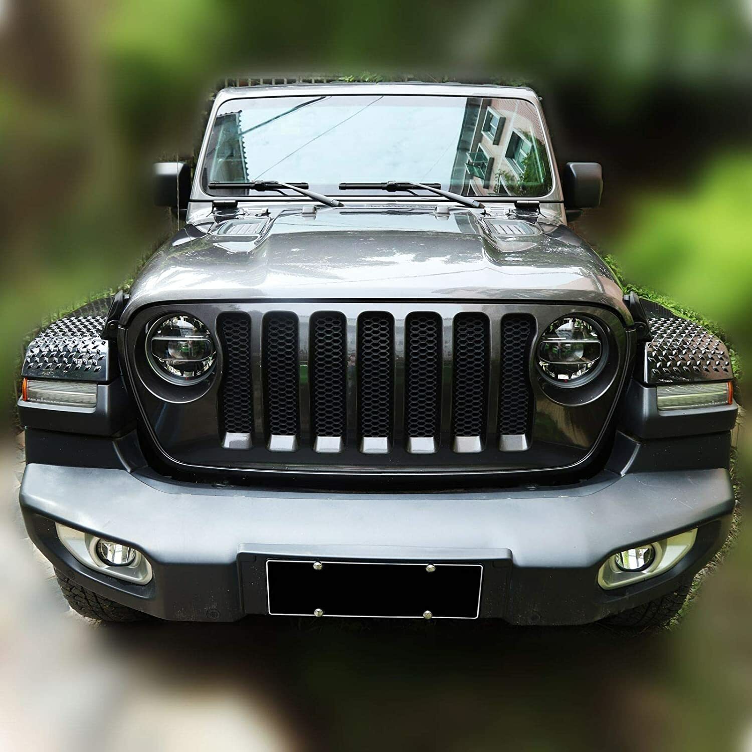 2Pcs Front Fender Flare Wheel Cover Exterior Trim for 2018+ Jeep Wrangler JL JT