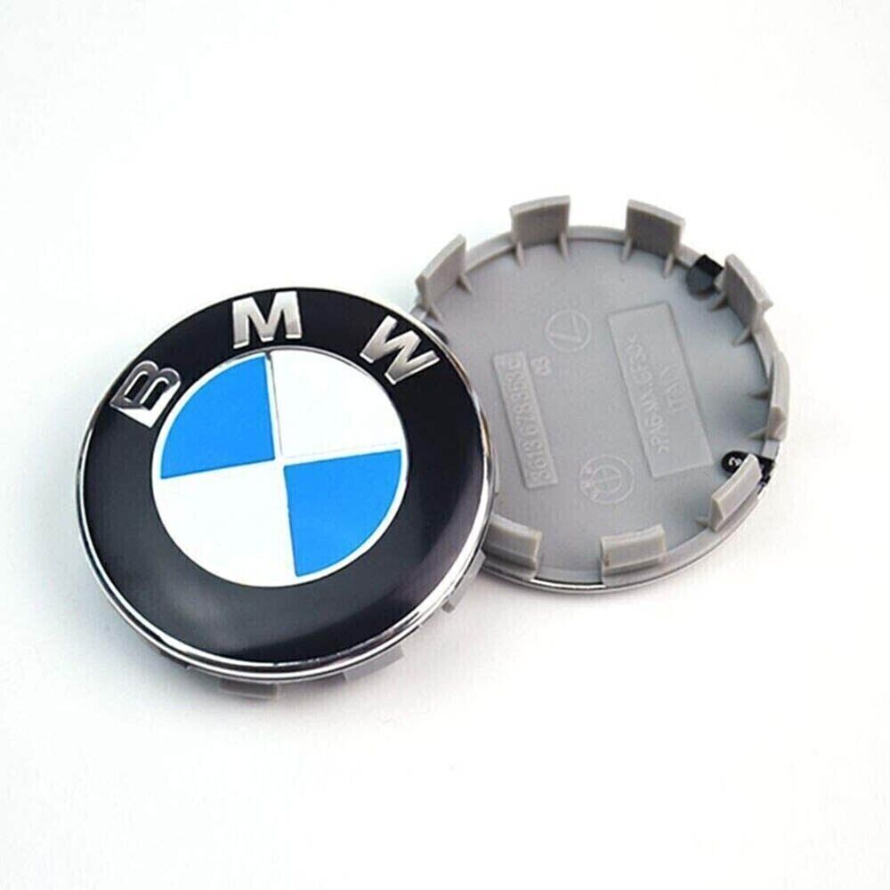SET Genuine For BMW 1-3-5-7 Series Wheel Center Hub Caps Logo Badge Emble 68MM