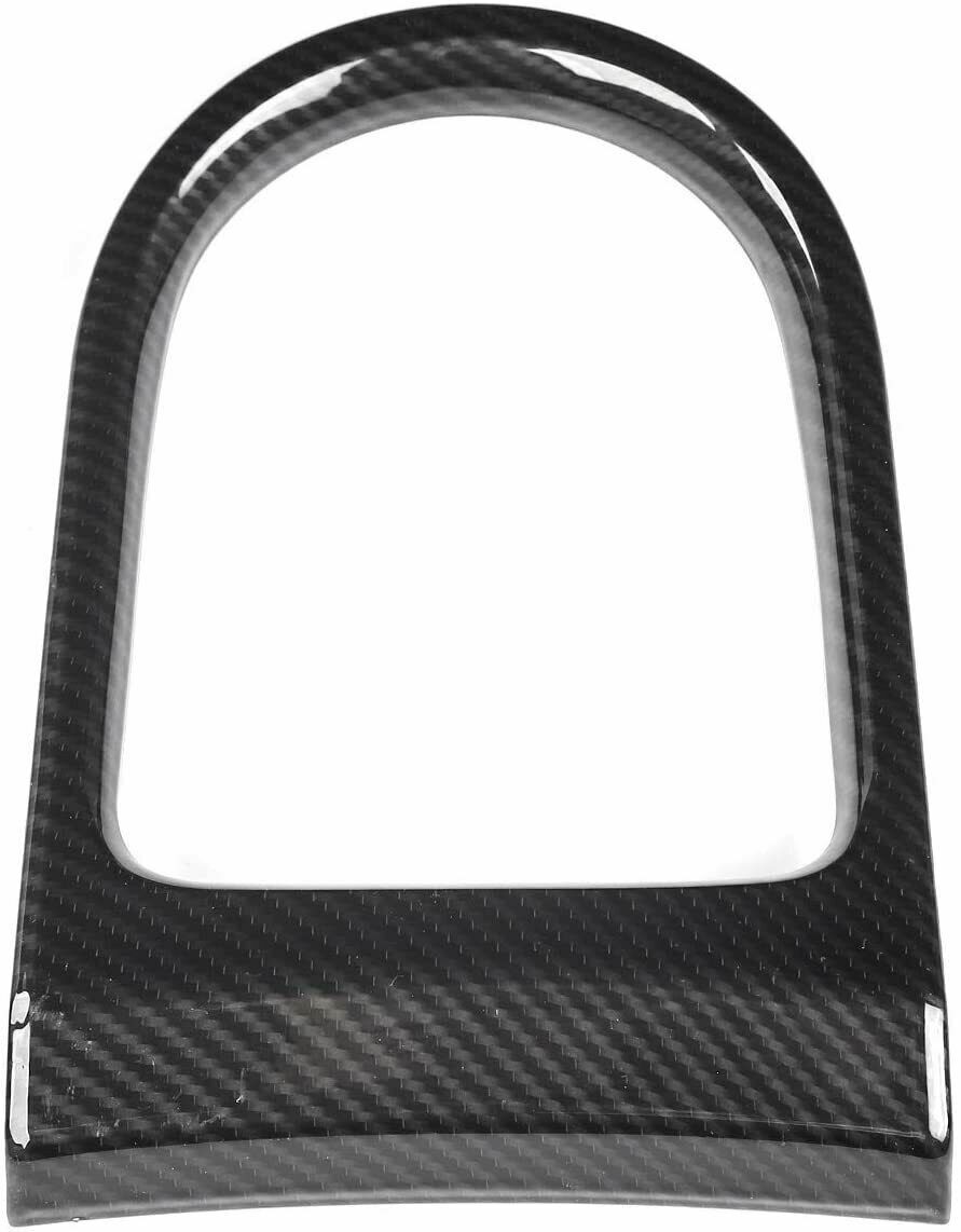 Carbon Fiber Cup Holder Insert &Gear Shift Frame Trim Cover for Ford Mustang 15+