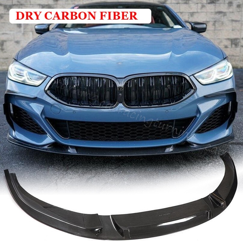 Fits BMW 8 Series G14 G15 G16 M850i M-Sport Dry Carbon Front Bumper Lip Spoiler
