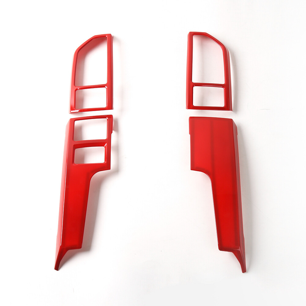 Red Central Control Frame Decoration Panel Cover for Ford F150 2015-20 4pcs/set