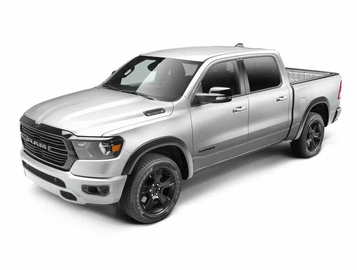 Husky OE Style Fender Flares Fits 19-24 Dodge Ram 1500 Smooth Matte Black 4pc