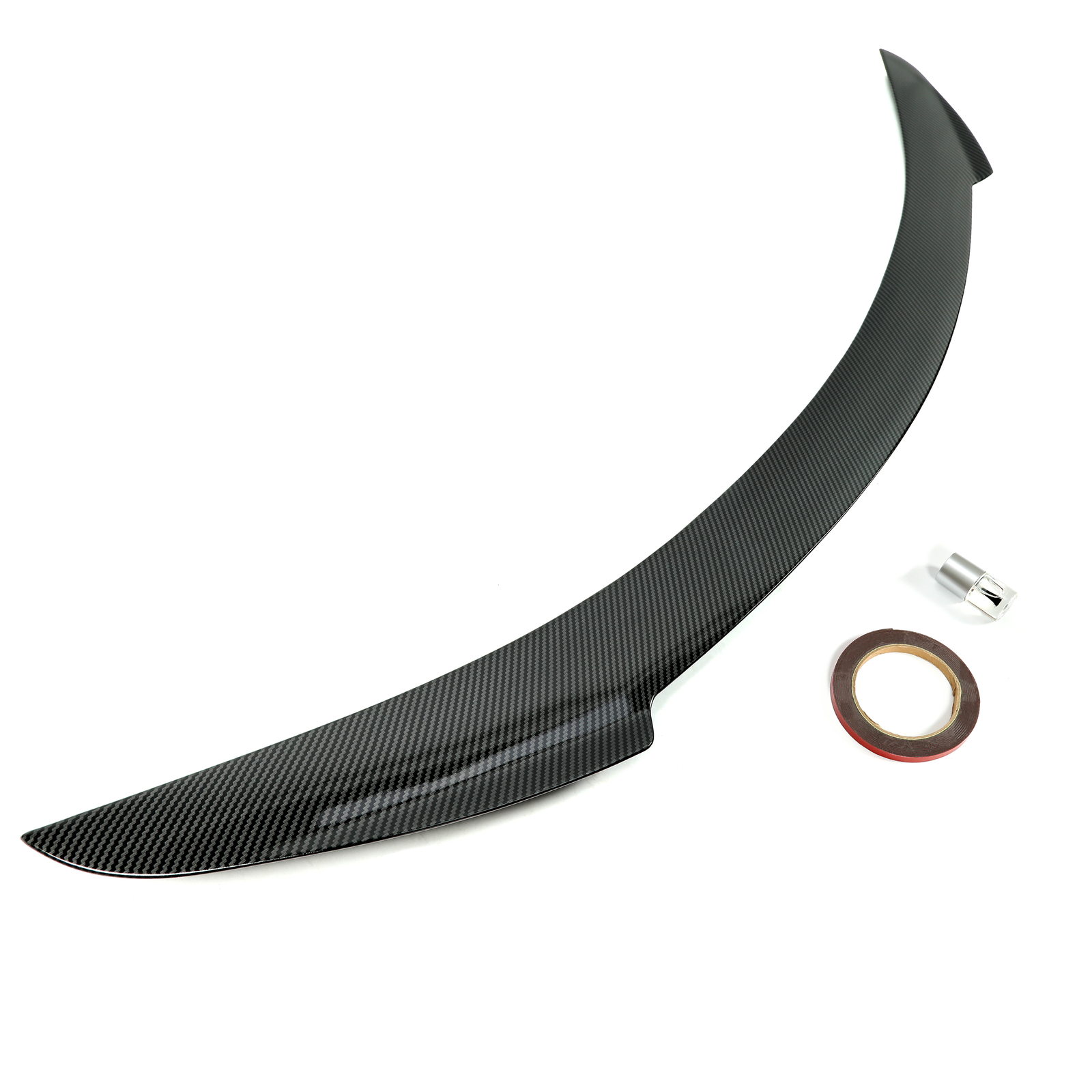 For Tesla Model S 2012-2021 Carbon Fiber Style Rear Trunk Lid Spoiler Wing ABS