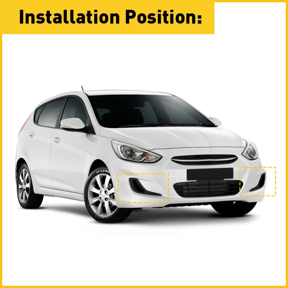 2X Front Bumper Fog Light Cover Trims Left & Right For 2012-17 Hyundai Accent