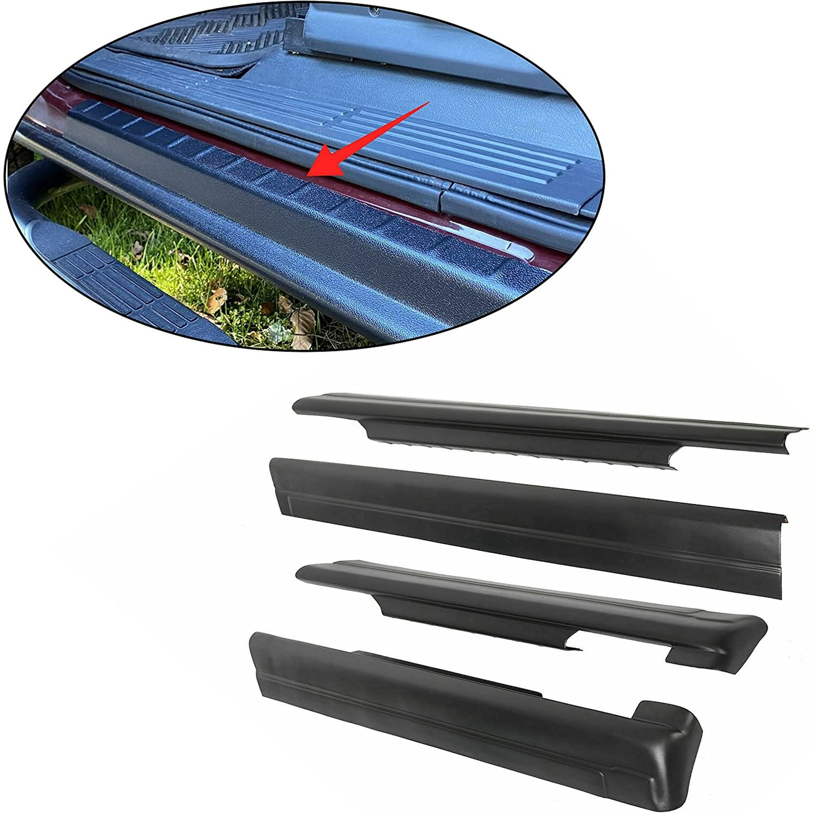 Rocker Panel Protector Guard for Silverado Sierra 1999-2006 Crew Cab ABS