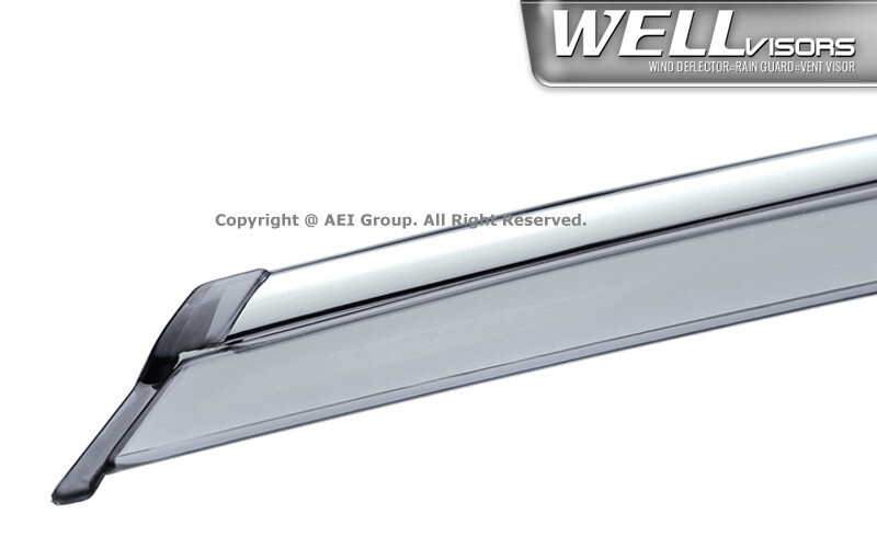 WELLvisors for Cadillac XTS SEDAN 13-19 Deflectors Window Side Visor Chrome