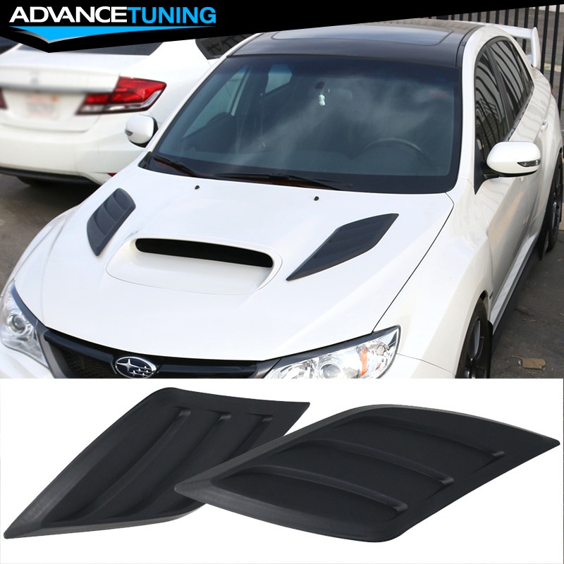 Universal IKON Style Air Flow Hood Vent Scoop Unpainted Black ABS 2 Pieces