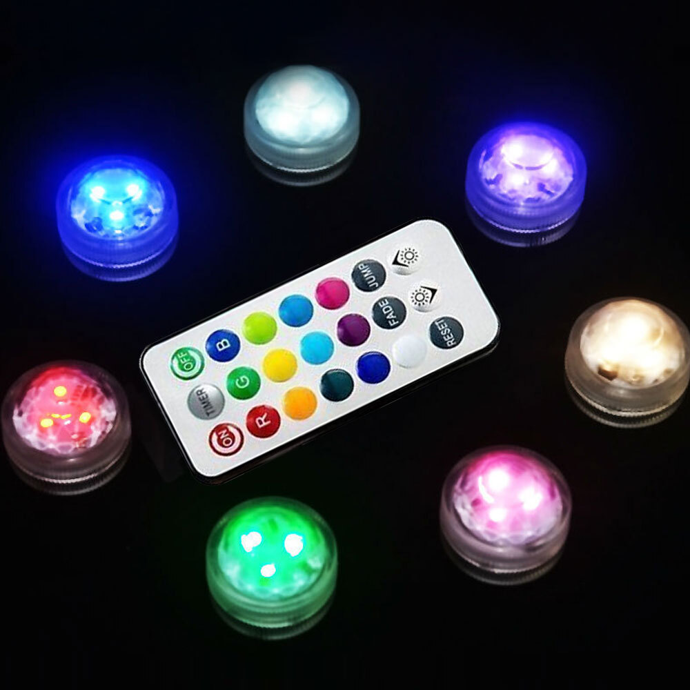 Universal Colorful LED Lights Atmosphere Lamp W/ Remote Control For Car Interior