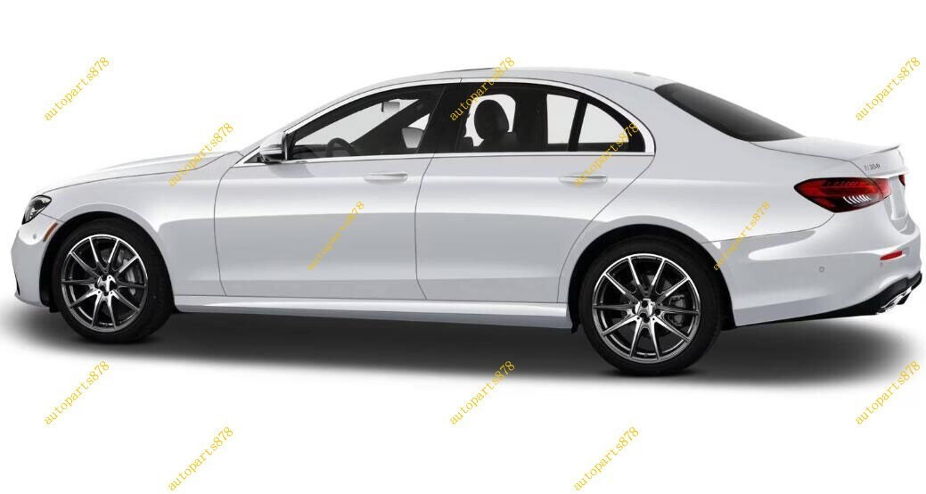 8X For Benz E-Class 2017-2023 4-Door Silver Steel Car Window Molding Strip Trim
