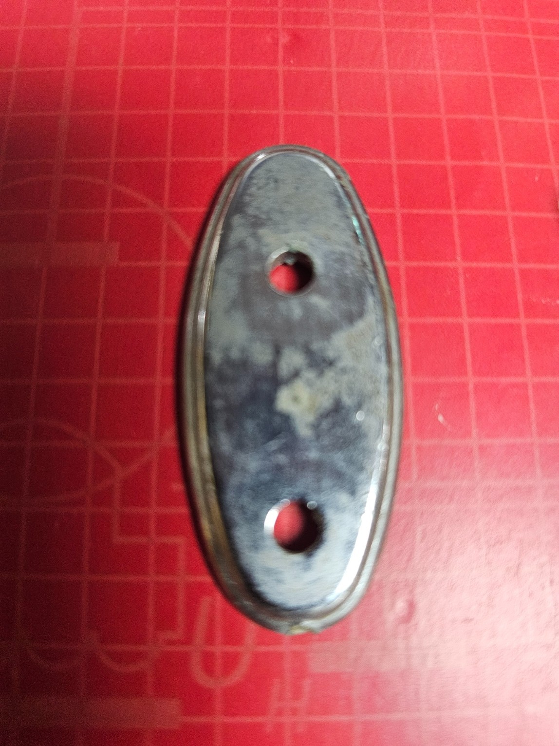 Vtg 1949-1952 Chrysler Desoto Dodge Plymouth Rear Coat Hook Base Plate 1301147