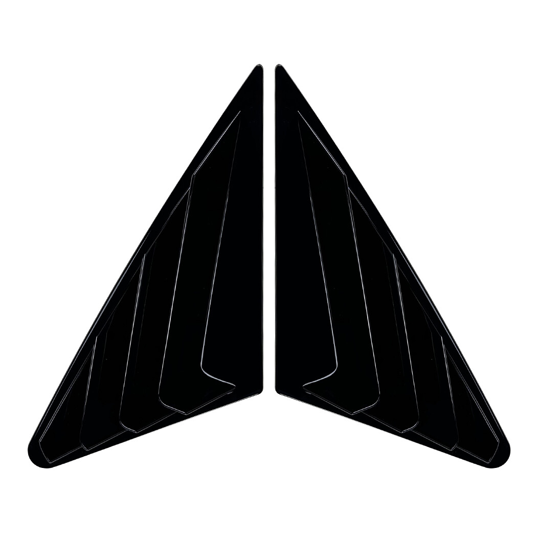 For Audi A3 S3 8Y Sedan 2021-2024 Rear Window Quarter Louver Cover Gloss Black