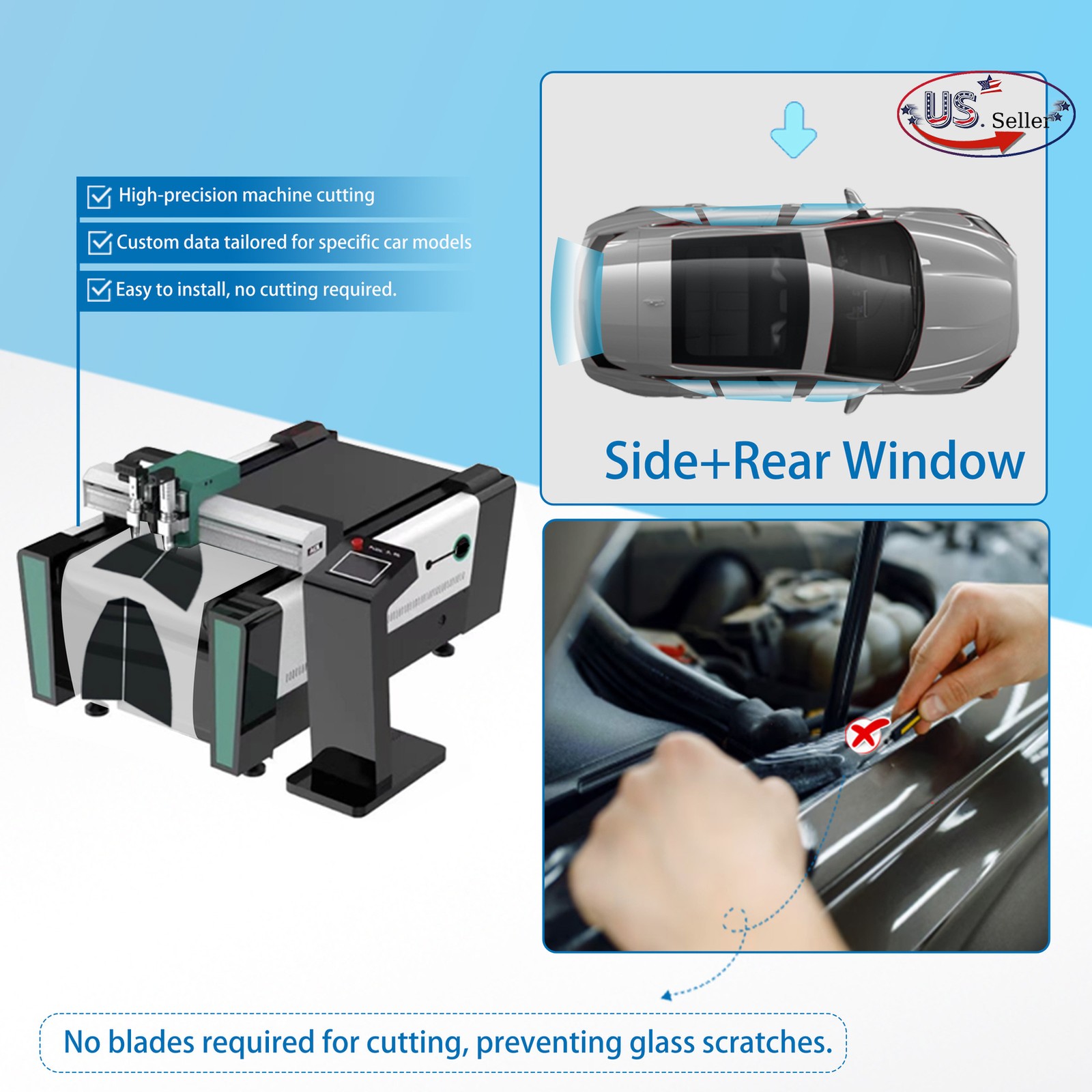 Window Privacy Film PreCut Window Tint 2Ply For 2002-2005 Hyundai Sonata Sedan