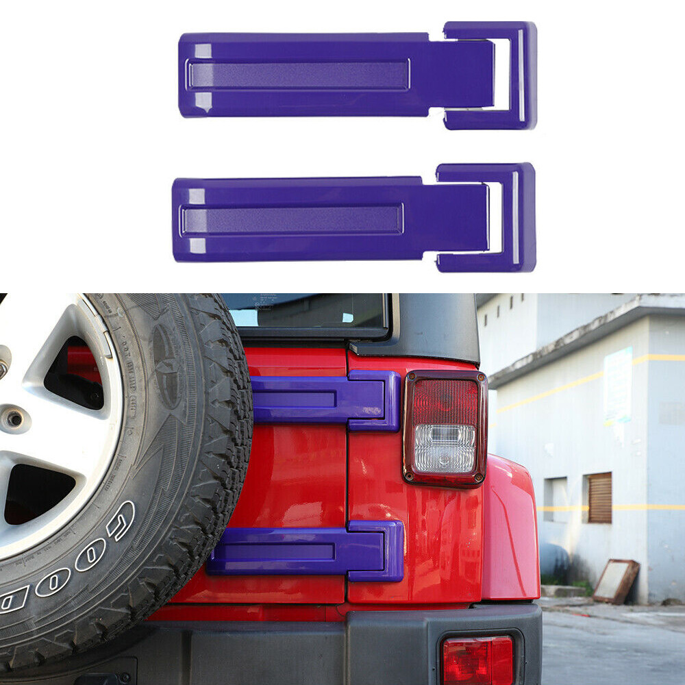 Purple Tailgate Hinge Trim Spare Tire Covers For Jeep Wrangler JK JKU 2007-2017