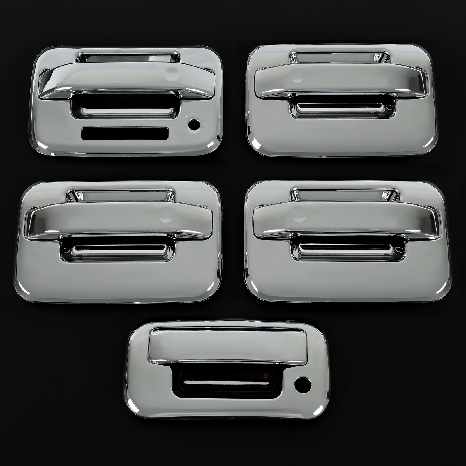 Chrome 4 Door (With Key Pad) + Tailgate Handle Covers Fits 2004-2014 Ford F150