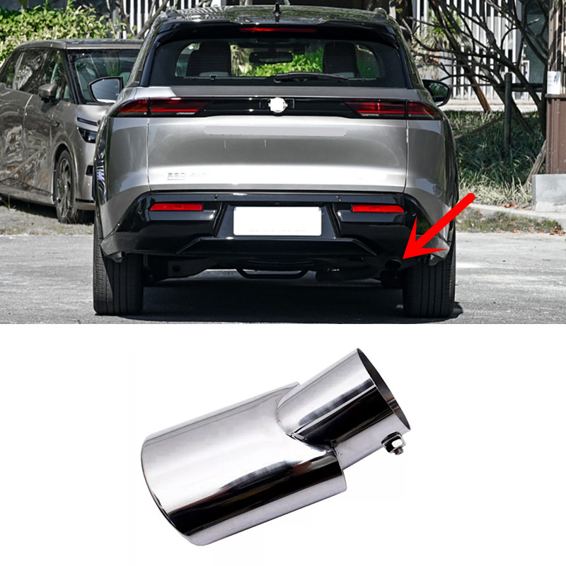 Stainless Steel Rear Round Exhaust Pipe Trim For NISSAN PATHFINDER 2022-2024