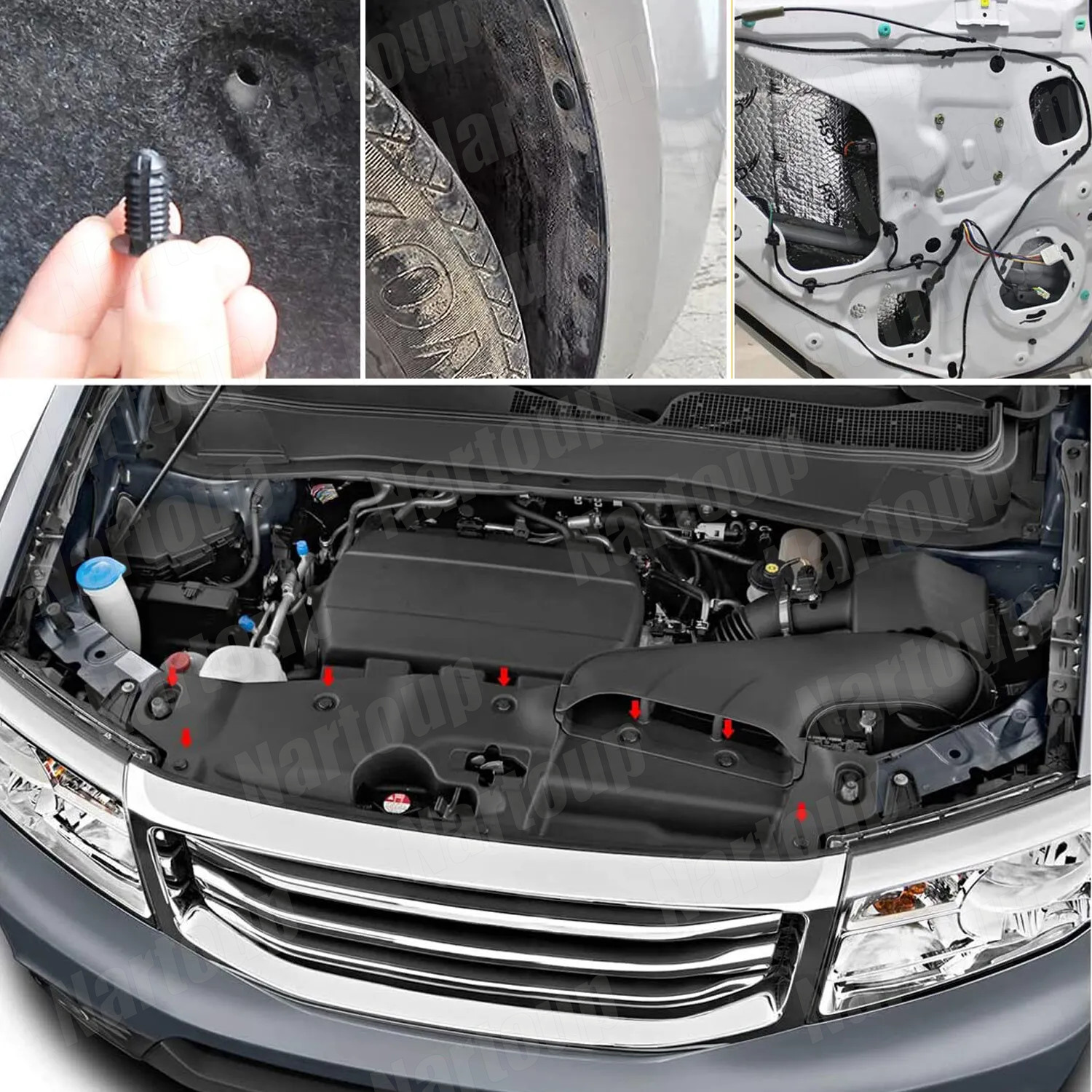 Car set Body Bumper Rivet Retainer Trim Molding Push Pin Clip Assortments Fit+++