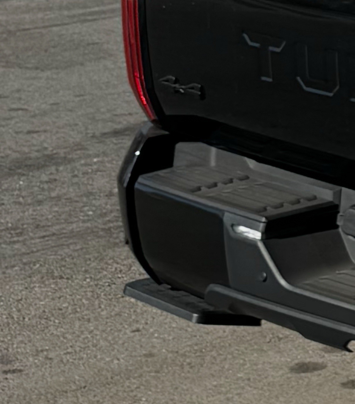 2023 Toyota Tundra Limited Rear Bumper Cover Satin Chrome Wrap In Gloss Black