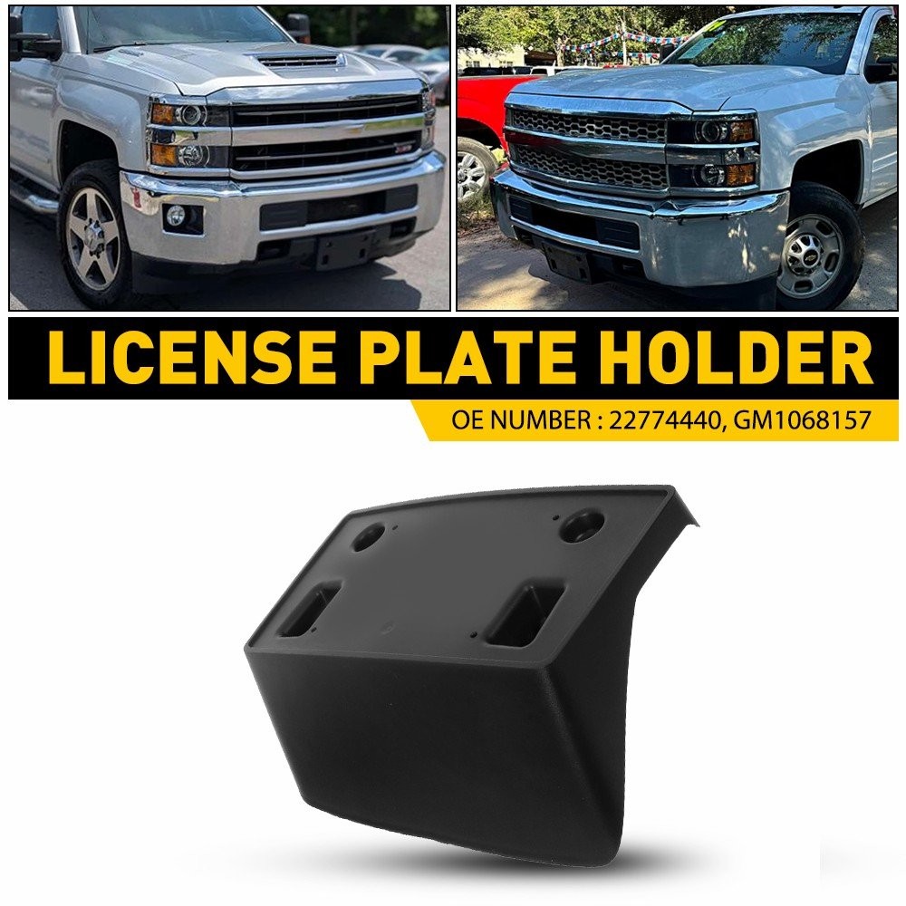 Front Bumper Plate License Bracket For 2015-2018 Chevrolet Silverado 2500 3500HD