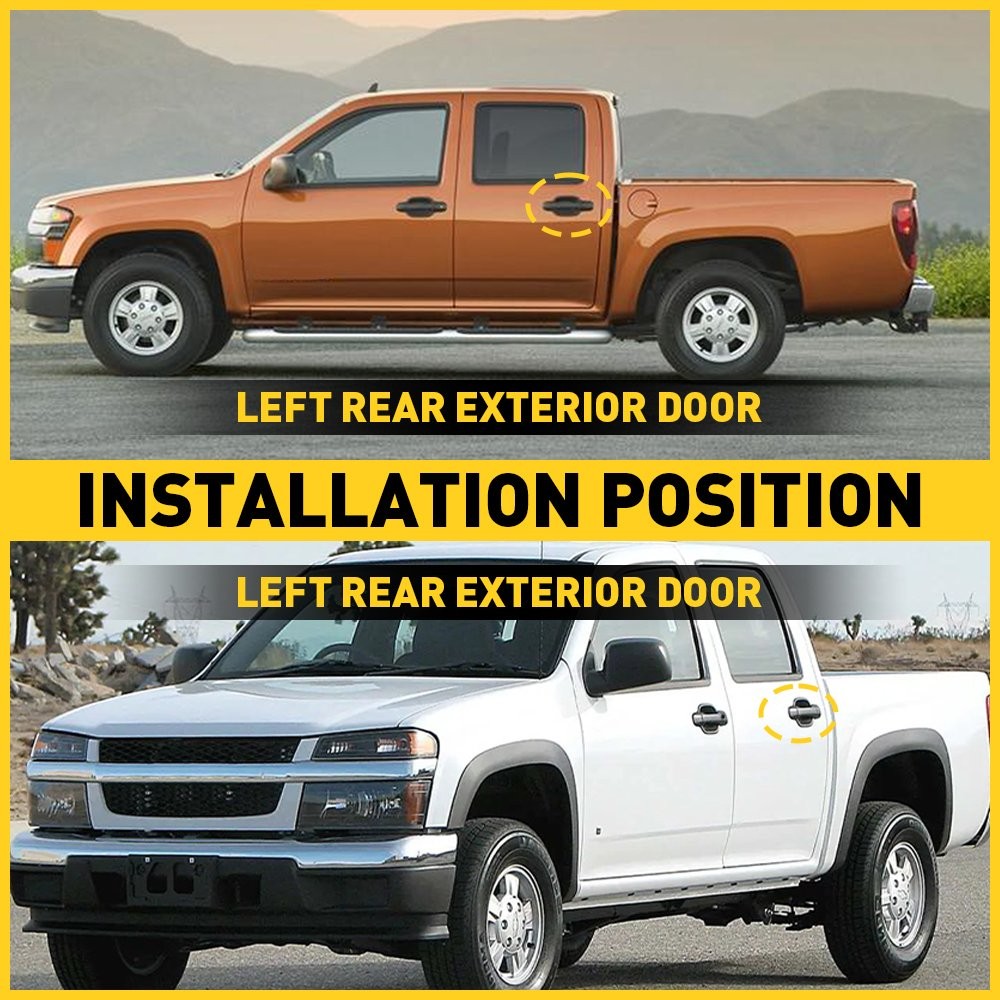 Rear 1X Door Left For Handle 2004-2012 Exterior Chevrolet Colorado GMC Canyon