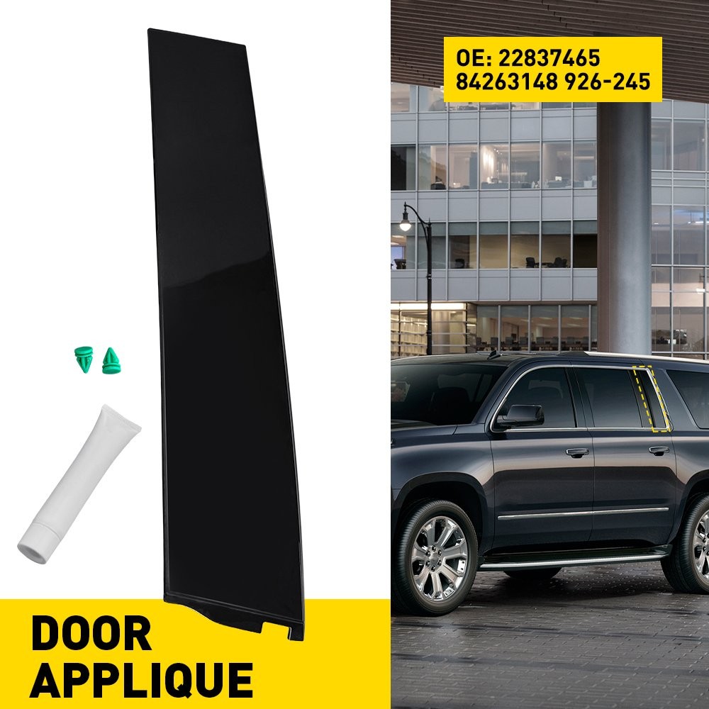 926-245 Black Rear Left Rearward Door Applique Fits Cadillac Escalade 2015-2018