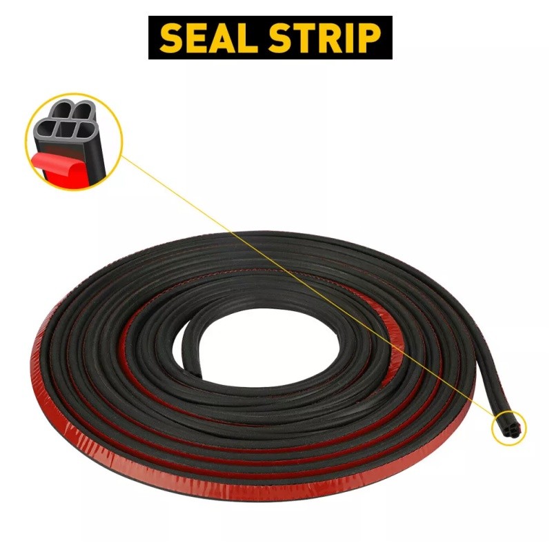 16.4ft Car Rubber Seal Strip Universal Car Door Weather Stripping Self Adhesive