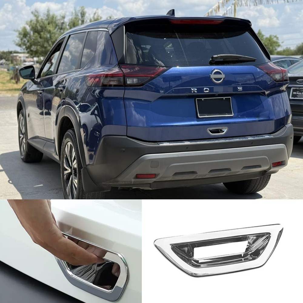 1X Chrome Rear Trunk Door Handle Bowl Cover Trim For Nissan Rogue 2021-2025