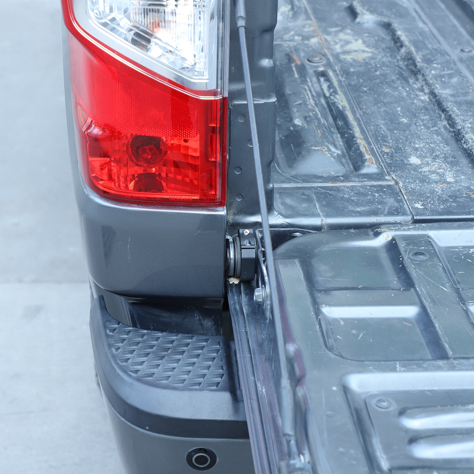 Black Aluminum Tailgate Anti-theft Ring Trim For Nissan Titan 2016+