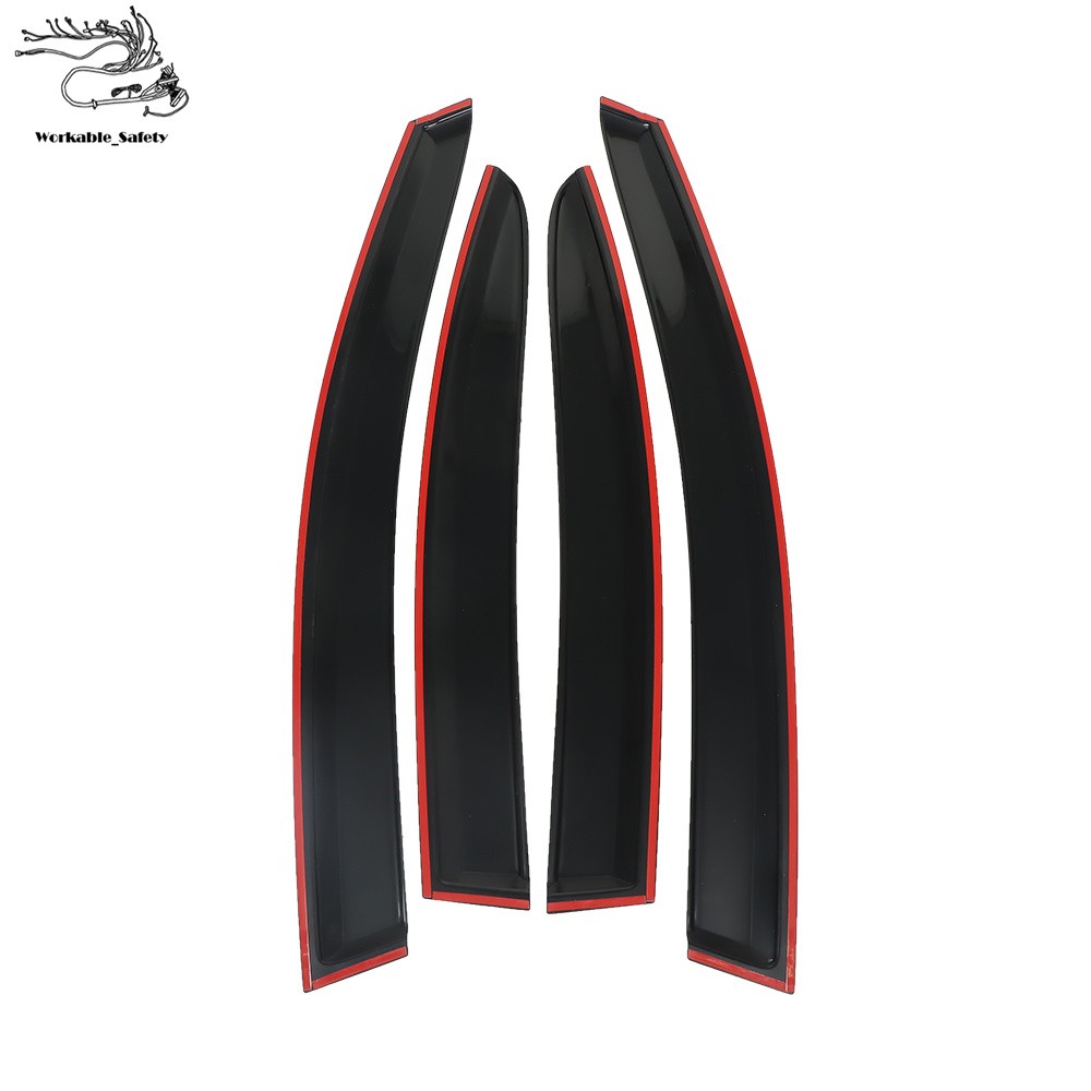 4Pcs Window Visors Rain Guards JDM Style For Subaru WRX STI 2015 2016 2017 2018