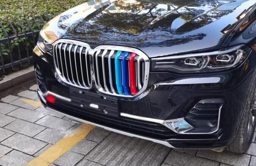 For BMW X7 2019-22 abs Tri Color M Sport Front Kidney Grille Insert Trims Cover
