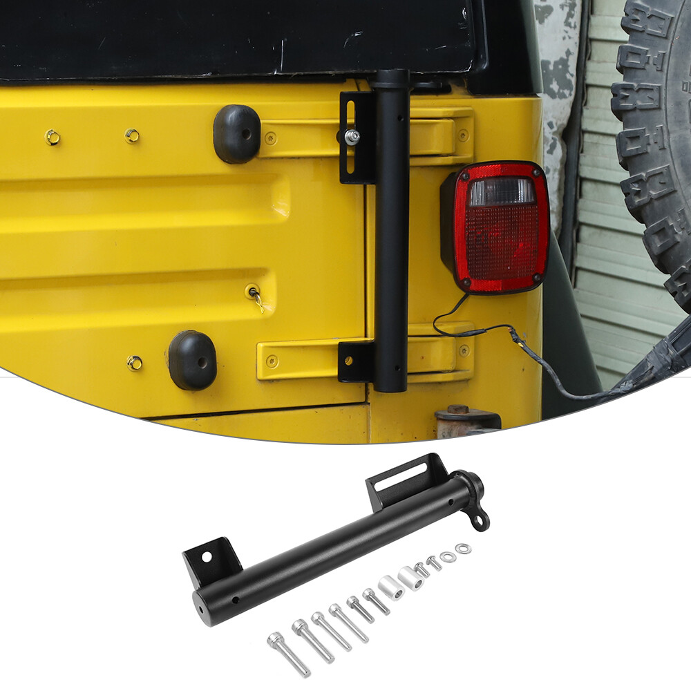 Car Flagpole Bracket Flag Pole Holder Mount for Jeep Wrangler TJ JK JL JT 1997+